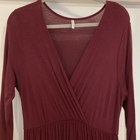 Mother Bee XL Maternity dress color wine - Picture 2 of 6
